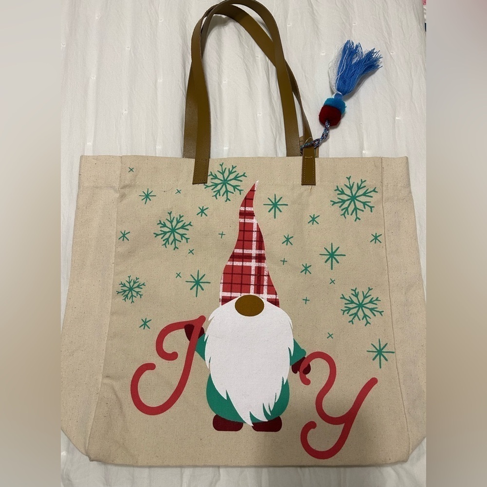 Eccolo World Traveler Canvas Christmas tote